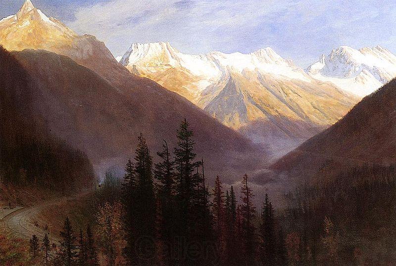 Albert Bierstadt Sunrise at Glacier Station France oil painting art